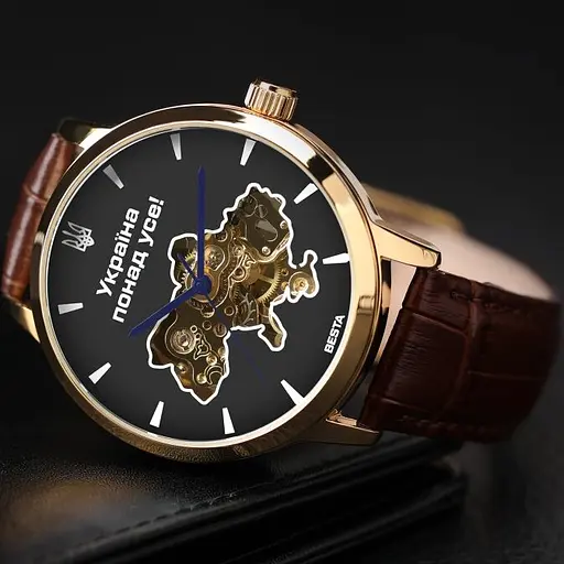 Годинник Besta Skeleton Gold Black Dial - фото 4