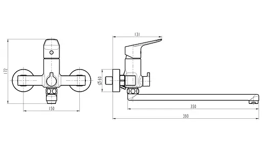 Змішувач для ванни Topaz Zara TZ-13208-H37 Хром - фото 5