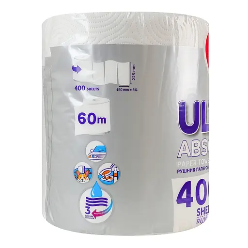 Полотенца бумажные Ruta Ultra 1 рул 3 ш белые - фото 3