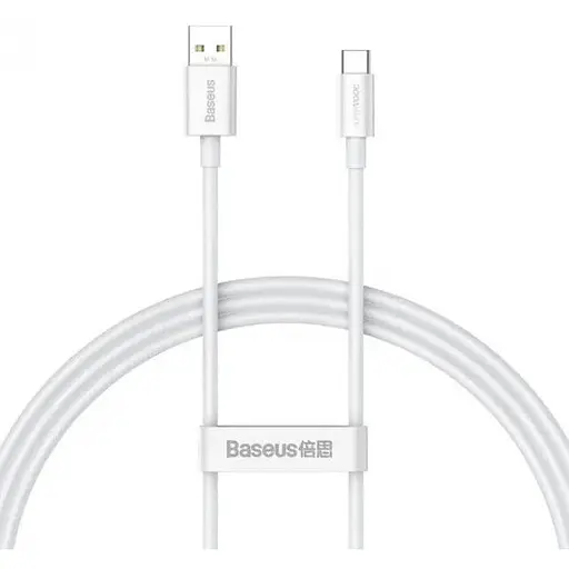 Кабель Baseus Superior Series SUPERVOOC Fast Charging Data Cable USB to Type-C 65W 1 м Білий - фото 1