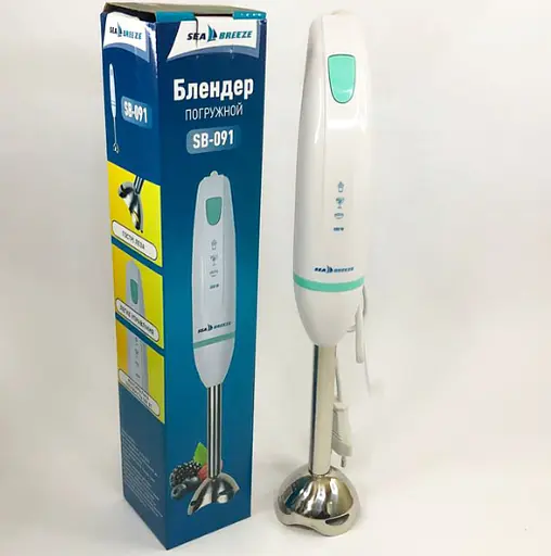 Блендер погружной Sea Breeze SB-091 нержавеющая насадка 300 Вт Белый - фото 3