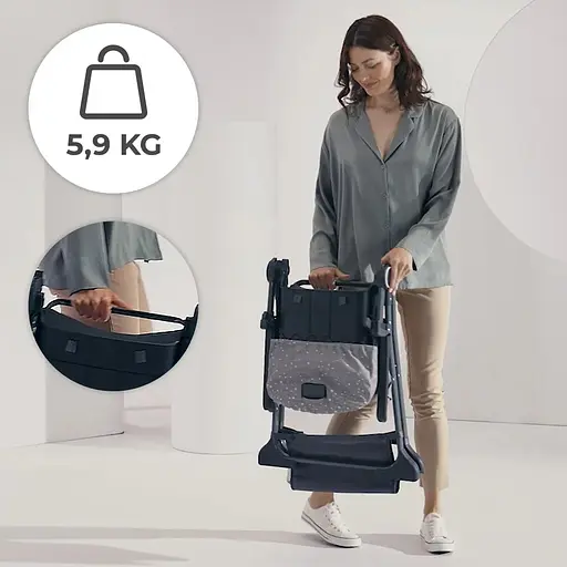Стільчик для годування Kinderkraft Foldee Grey (4437) - фото 9