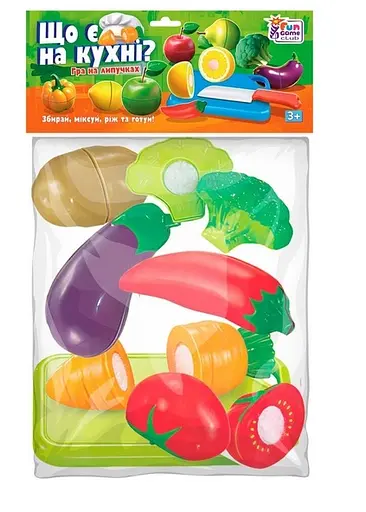 Овочі на липучках "Що є на кухні?" 65270 4FUN Game Club, 10 елементів, у пакеті (6980629381039) - фото 2