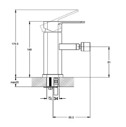 Смеситель для биде Zegor LEB2-A123YB однорычажный Черный 30412 - фото 2