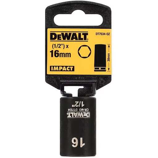 Головка торцева DeWalt Impact 1/2" х 16 мм (DT7534) - фото 2