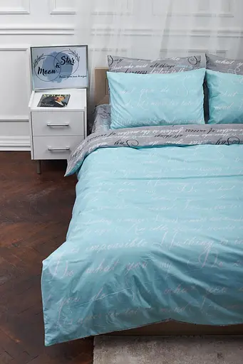 Комплект постельного белья Moon&Star King Size 220x240 наволочки 2х40х60 Autograph Mind Бязь Gold Люкс - фото 3