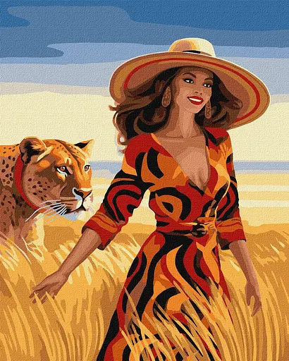 Набір для розпису по номерах Прогулянка у полі, 40x50 см, КНО8340