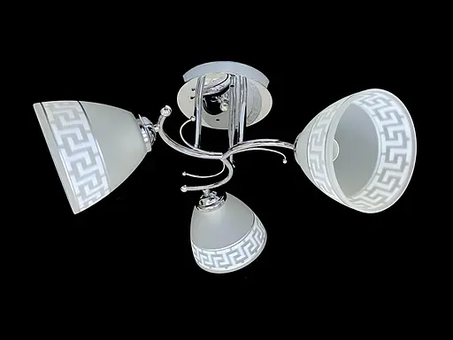 Люстра стельова на 3 плафони 9506E/3 Хром