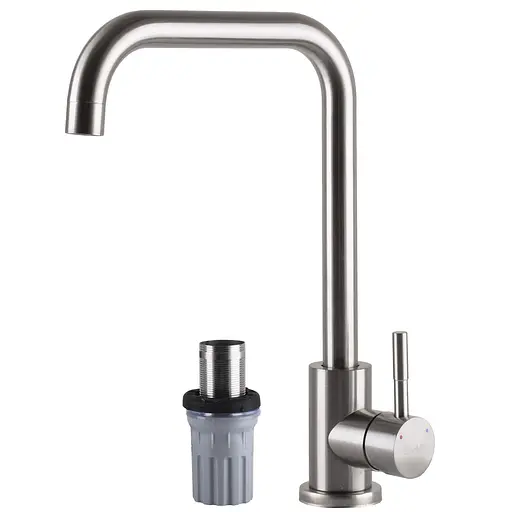 Змішувач для кухні EcoMIX Alpen AISI-203L-WH 000024958 Нержавіюча сталь - фото 1