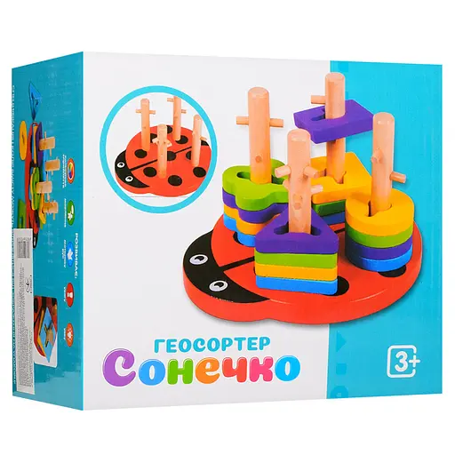 Детская развивающая игрушка Геометрика MD 1027 деревянная - фото 2