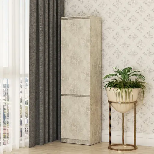 Пенал закрытый MebelStar Нео 2Д 50x35x190 см Бетон (MBS-1162) - фото 1