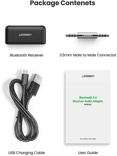 Bluetooth-ресивер UGREEN CM276 Bluetooth 5.0 Receiver Audio Adapter(UGR-70303) - фото 8