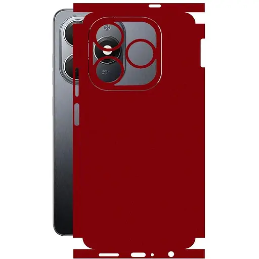 Защитная пленка StatusSKIN для Tecno Spark 20 Pro Корпус Винил Металлик красный - фото 1