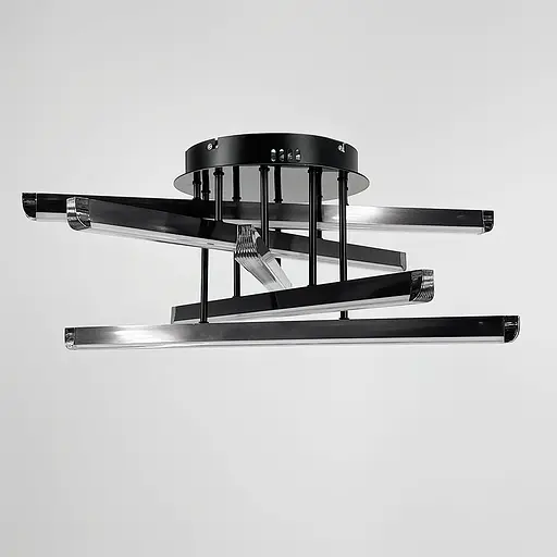 Футуристична Led люстра у корпусі чорний хром | Арт. 77018-5 Gray+BK | Line F - фото 4