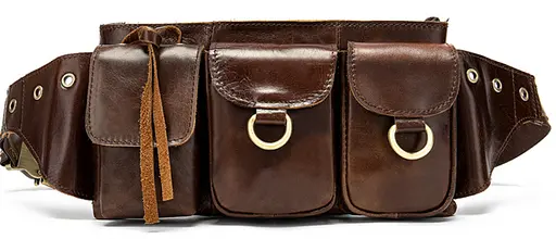 Чоловіча шкіряна сумка-бананка Vintage 23,5х13х3 см 000156015