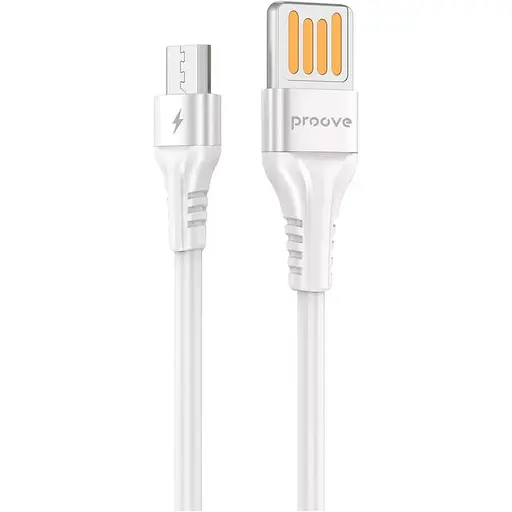 Кабель Proove Double Way Silicone USB-A to Micro-USB 1m White (CCDS20001302) [130734]