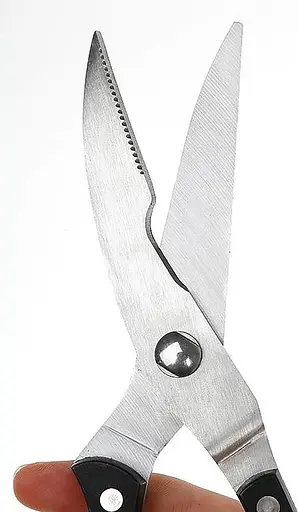 Кухонные ножницы секатор для мяса птицы и рыбы с фиксатором 25 см, Kitchen Master Черный 86401 - фото 3