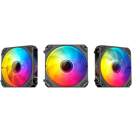 Вентилятор Jonsbo ZG-120BR (3in1) Black (120mm, 500-1500RPM, 36.8dB, 4pin) (ZG-120BR Black) - фото 1