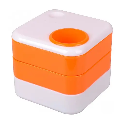 Стакан для ручек 568 Пластиковый 10х10х9 см Оранжевый