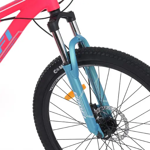 Велосипед "BELLE" PROF1 G26BELLE A26.1 26 д. Алюм.рама 17 ", SHIMANO 21SP, алюм.DB, FW TZ500, малиново-білий - фото 3