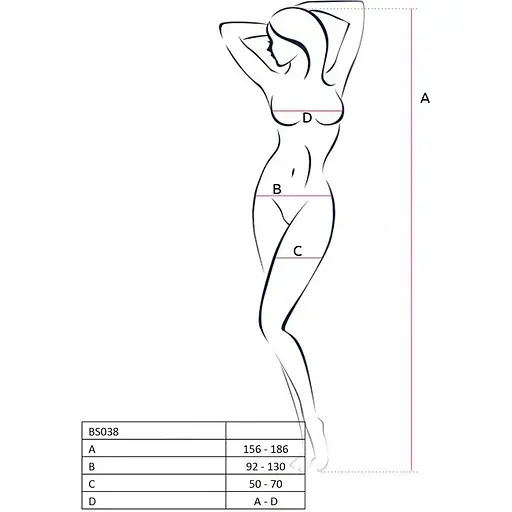 Бодістокінг Passion BS038 Black, комбінезон, імітація панчіх і пояса - фото 4