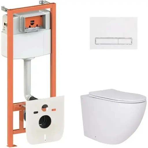 Набір Q-tap Nest 4 в 1 підвісний унітаз Robin Ultra Quiet 520x365x365 + комплект інсталяції QT13332381AW47505 - фото 1