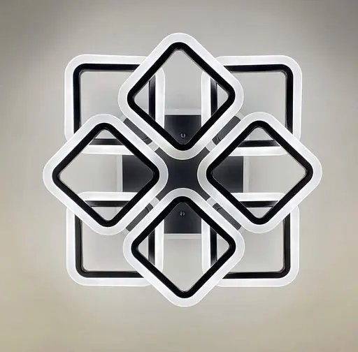 LED люстра на 4+4 ріжки квадратної форми Line.F A 2400/4+4S RGB BK - фото 8