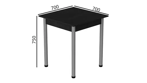 Стіл кухонний Ferrum-decor Агата 75x70x70 Сірий ДСП Сосна Кембра 16мм (FRD-105672) - фото 3