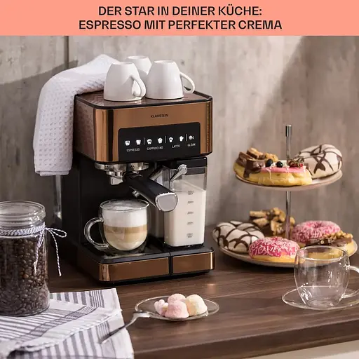 Кавоварка Klarstein Arabica Comfort 1350 W 20 бар (10041524) Бронза - фото 3