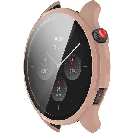 Чехол-накладка DK Пластик Gloss Glass Full Cover для Xiaomi Amazfit GTR 4 (pink) - фото 2