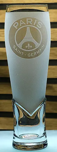 Пивний келих крафтовий 440 мл ФК ПСЖ Paris Saint-Germain з гравіюванням подарунок для фаната футбольний кухоль - фото 1