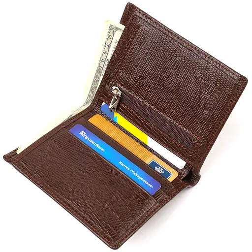 Мужской кожаный кошелек Canpellini 10х11.5х1 см acs0025590 - фото 4