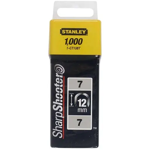 Скоби Stanley Cable для кріплення кабелю напівкруглі тип 7 L=12 мм 1000шт. (1-CT108T)