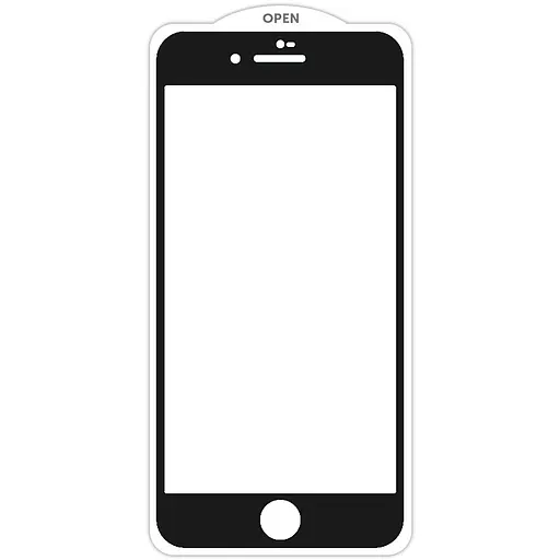 Захисне скло SKLO 5D для Apple iPhone 7/8/SE 2020 4.7 Чорний/Біла підкладка