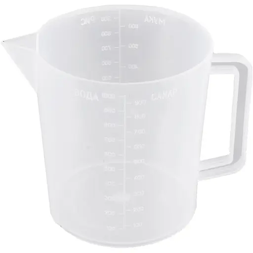 Кружка мірна, місткістю 1 л (полістирол)