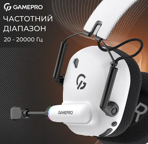 Игровые наушники GamePro HSW-120-W Wireless Mercury Genesis Pro White - фото 9