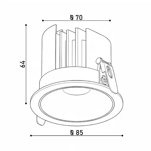 Світильник точковий врізний KLOODI KD-RORRY85 12W CCT BK - фото 4
