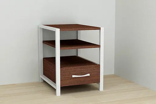 Тумба універсальна Ferrum-decor Вів'єн 1/1 50x41x40 білий ДСП Венге 16мм (FRD-106179) - фото 5