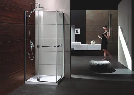 Душевая кабина Eger Rubik 100x100 без поддона 599-334/1, прозрачная, хром - фото 2