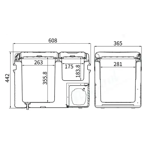 Компрессорный автохолодильник Alpicool CLS45 (33 литра). Двухкамерный - фото 6