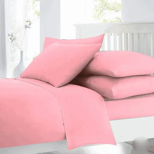 Евро постельный комплект розовый бязь 249184