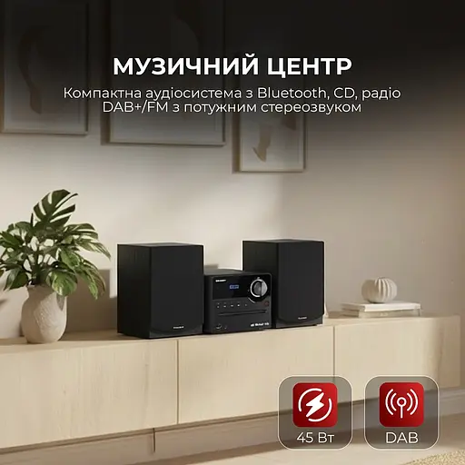 Музыкальный центр Sharp XL-B517D(BK) Black - фото 3