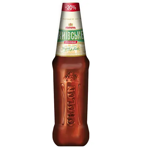 Пиво Оболонь Київське Розливне, світле, 3,8%, 0,6 л (805169) - фото 1