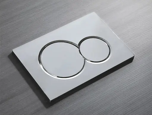 Панель смыва Koer KT-0601-01 пластиковая, кнопка круглая KR5174, Хром - фото 2