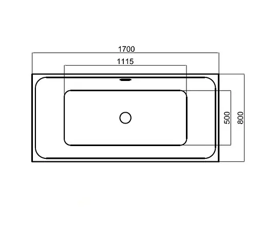 Ванна Dusel DU108 170x80x58 Белый - фото 5