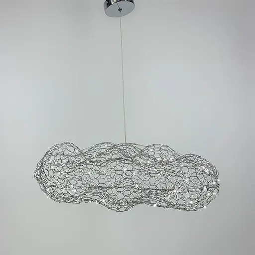 Дизайнерская декоративная серебряная люстра-облачко LED CLOUD | Ст. MJ 83 CH | Line F - фото 11