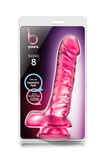 Фалоімітатор Blush Yours Basic, 19 см (рожевий) - фото 5