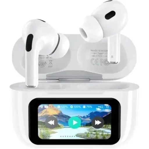 Наушники беспроводные XO X36 Pro Smart Screen ANC Active Noise Cancellation белые