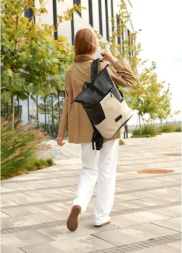 Женский рюкзак Sambag RollTop X черно-серый 41 х 27 х 18 см (24320130) - фото 4