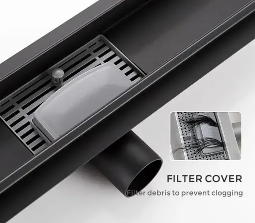 Душевой трап Gappo 70х600 мм, нержавеющая сталь, черный G86007-36 - фото 6